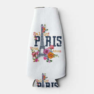 Enfriador De Botellas Torre Eiffel Paris Shirt Salut Flowt Paris Fra