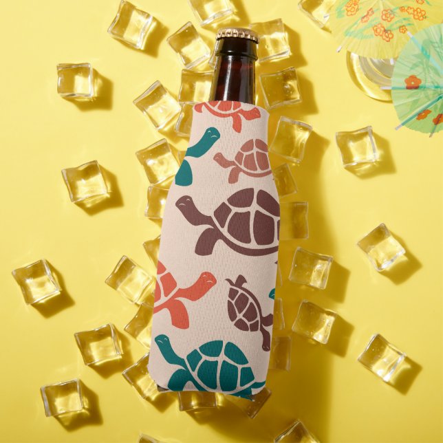 Enfriador De Botellas Tortuga marina vintage (Verano in situ)