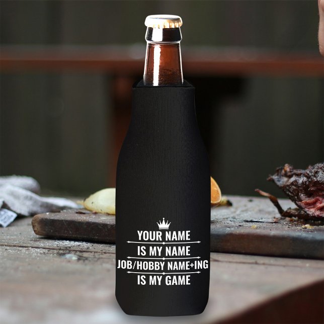 Enfriador De Botellas Trabajo divertido personalizado y nombre de aficio (Subido por el creador)