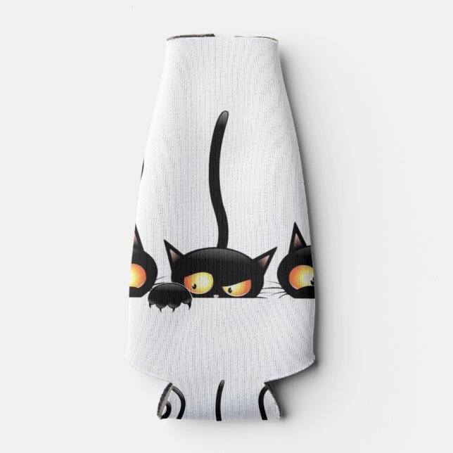 Enfriador De Botellas Tres gatos negros (Anverso)