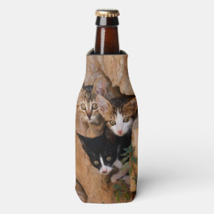 Enfriador De Botellas Tres lindos gatitos curiosos
