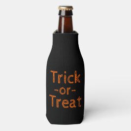 Enfriador De Botellas Trick-or-Treat Black and Naranja Halloween Tema