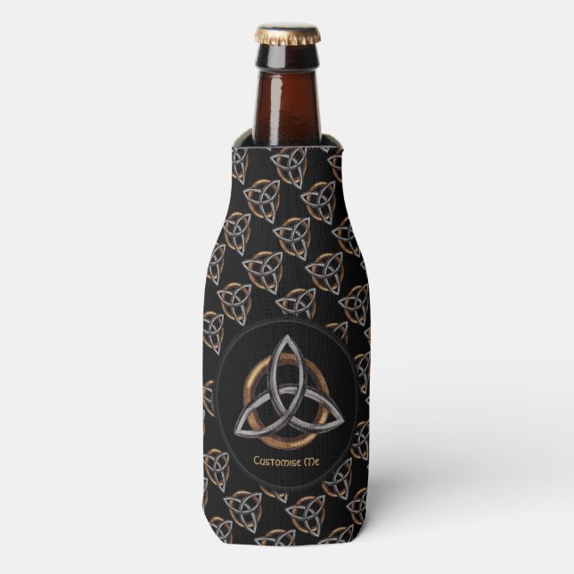 Enfriador De Botellas Triquetra (Marrón/Plata) (Frente de la botella)