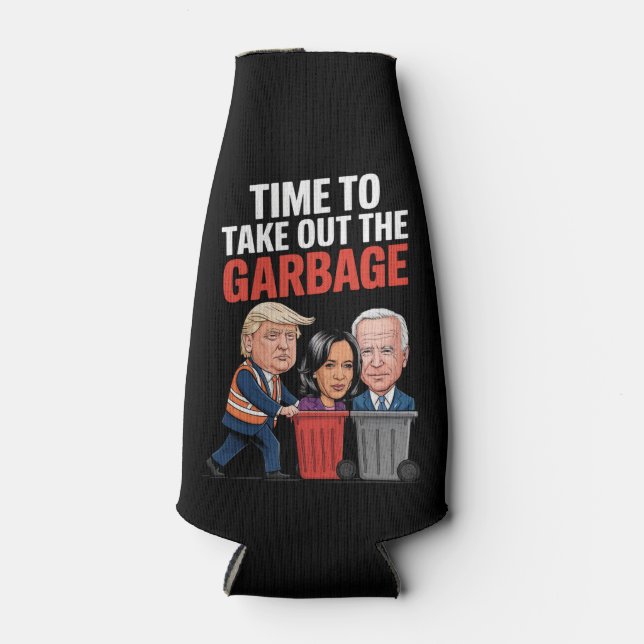 Enfriador De Botellas Trump Tiempo De Sacar La Basura (Anverso)