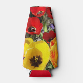 Enfriador De Botellas Tulipanes amarillos y rojos