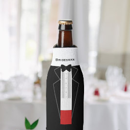 Enfriador De Botellas Tuxedo Bridesman Boda Frasco