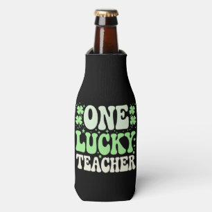 Enfriador De Botellas Un profesor afortunado Groovy Retro Profesor Día d