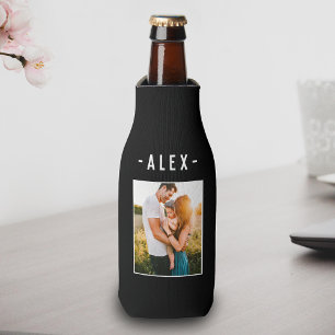 Enfriador De Botellas Una sola plantilla de fotografía: cerveza negra