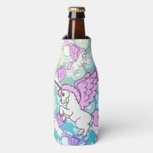 Enfriador De Botellas Unicornio blanco y rosado