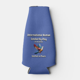 Enfriador De Botellas Unificado en paz. Día de la Solidaridad Humana.