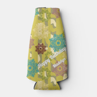 Enfriador De Botellas Urban Stripes Abstract Flower Pattern