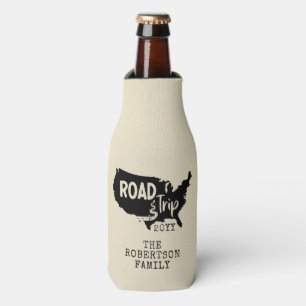 Enfriador De Botellas Vacaciones familiares de personalizados   Mapa de 