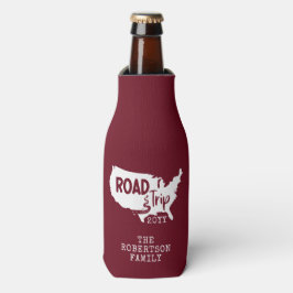 Enfriador De Botellas Vacaciones familiares de personalizados | Mapa de 