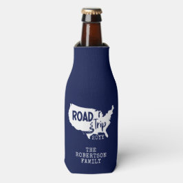 Enfriador De Botellas Vacaciones familiares de personalizados | Mapa de 