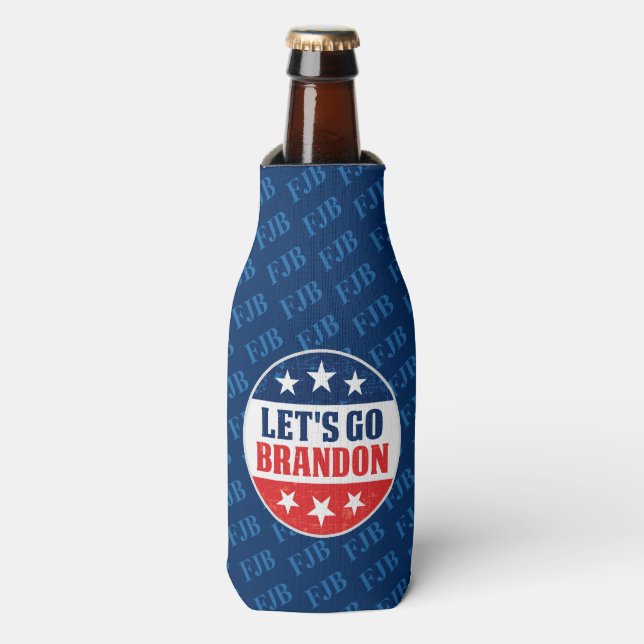 Enfriador De Botellas Vamos Brandon divertido anti Biden Pro triunfo 202 (Frente de la botella)