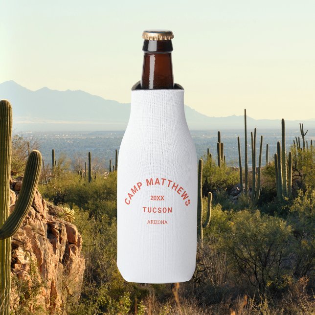 Enfriador De Botellas Viaje de camping para familias de Escudos Naranjas (Camp Crest Bottle Cooler)