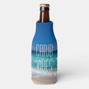 Enfriador De Botellas Vibraciones Caribeñas Playa Tropical Agua Turquesa