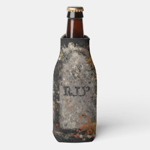 Enfriador De Botellas Vintage gótico R.I.P. Headstone And Fall Leaves