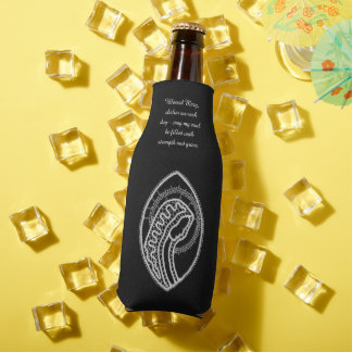 Enfriador De Botellas Virgen María Bendita en Encaje sobre Terciopelo Ne