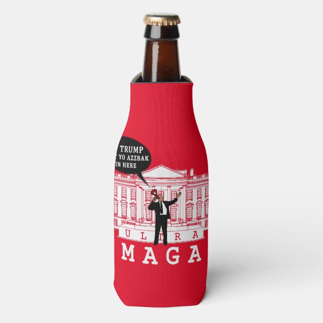 Enfriador De Botellas Vuelve Trump 2024 | Whitehouse ULTRA MAGA (Frente de la botella)