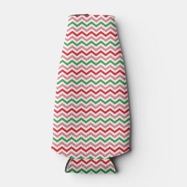 Enfriador De Botellas Watermelon Summer Zigzag Stripes Pattern-56209 (Anverso)
