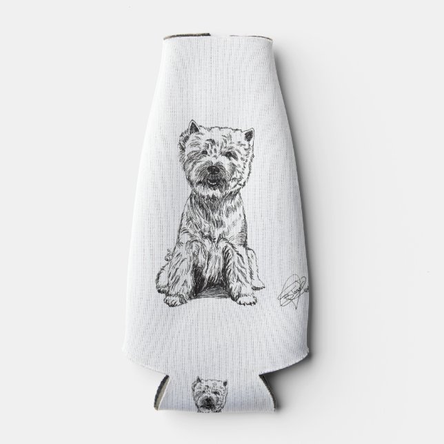 ENFRIADOR DE BOTELLAS WEST HIGHLAND WHITE TERRIER. "WESTY"  (Anverso)