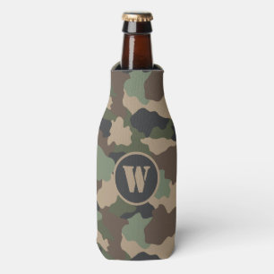 Enfriador De Botellas Woodland Camo Khaki Tan Black Monograma