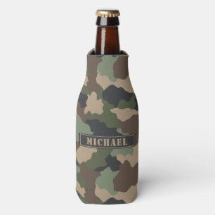 Enfriador De Botellas Woodland Camo Khaki Tan Black Monograma