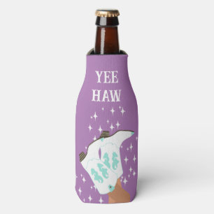 Enfriador De Botellas Yee Haw Western Rodeo Cowboy Boots Lilac