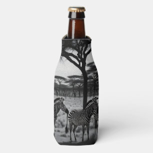 Enfriador De Botellas Zebras En África Pintura De Petróleo, Frasco