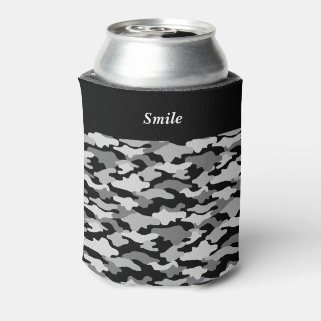 ENFRIADOR DE LATAS 文字　カスタマイズ　迷彩　ブラック 缶クーラー (Reverso de la lata)