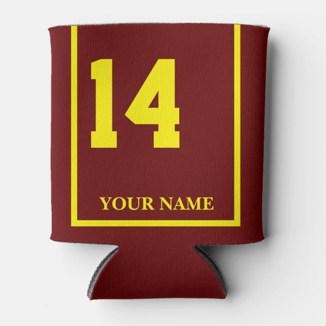 Enfriador De Latas 14 Marrón con Personalizado de la funda de la sill (Anverso)