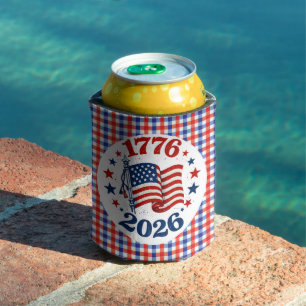 Enfriador De Latas 1776–2026 América 250 Plaid Patriótico