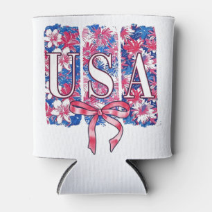 Enfriador De Latas 1776 América 4 de julio Flores Florales de Estados