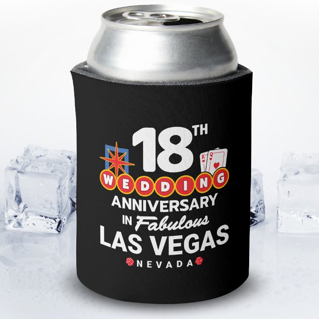 Enfriador De Latas 18° Aniversario Boda Parejas Las Vegas (Subido por el creador)