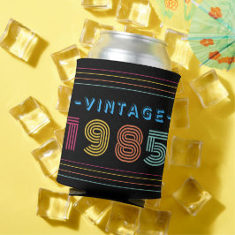 Enfriador De Latas 1985 Huella retro vintage Neon Bright