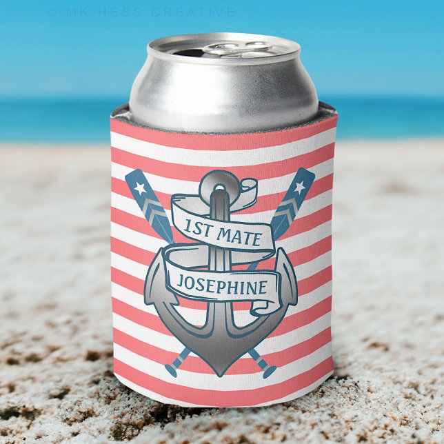 Enfriador De Latas 1.ᵉʳ Ancla de máscaras Náuticas Estripes Personali (Subido por el creador)