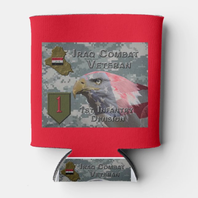 Enfriador De Latas 1.ᵉʳ veterano de combate de la División de Infante (Anverso)