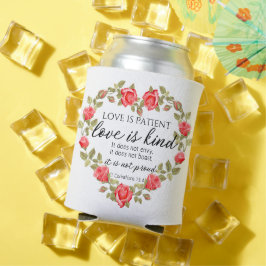 Enfriador De Latas 1 Corintios 13:4 El amor es el corazón floral del 
