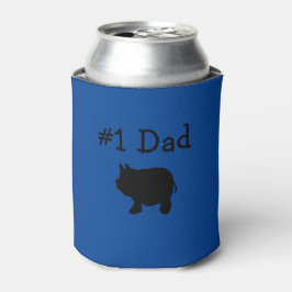 Enfriador De Latas #1 Papá, Mini Cerdo Negro