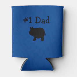 Enfriador De Latas #1 Papá, Mini Cerdo Negro