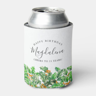 Enfriador De Latas 21 cumpleaños Holly Diciembre Personalizado de las