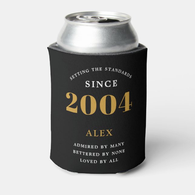 Enfriador De Latas 21 Nóbel 2004 Moda elegante de oro negro (Reverso de la lata)