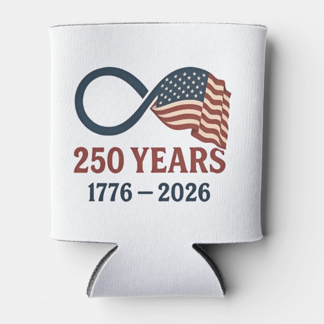 Enfriador De Latas 250 Aniversario 1776-2026 Estados Unidos Patriótic (Anverso)