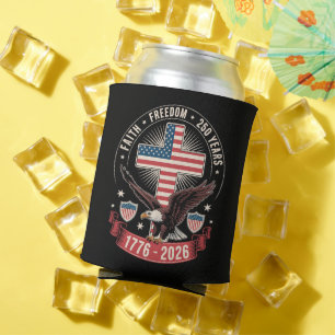 Enfriador De Latas 250 Aniversario USA Fe Libertad 4 de Julio