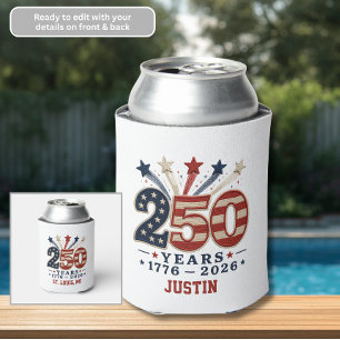Enfriador De Latas 250 Años Estrellas Fugaces Día de la Independencia