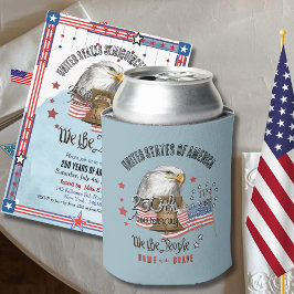 Enfriador De Latas 250 Years of America Patriotic  Custom Can Cooler 