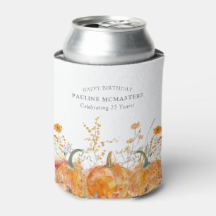 Enfriador De Latas 25.º Personalizado de Flor Silvestre de la Fiesta