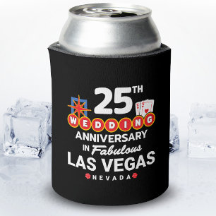 Enfriador De Latas 25° Aniversario Boda Parejas Las Vegas