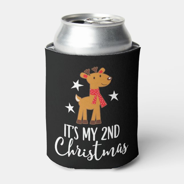 Enfriador De Latas 2.º reno Navidad (Lata Anverso)